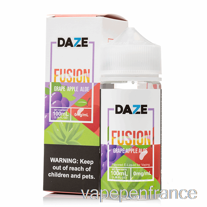 Aloe Pomme Raisin - 7 Daze Fusion - Stylo Vape 100 Ml 0 Mg